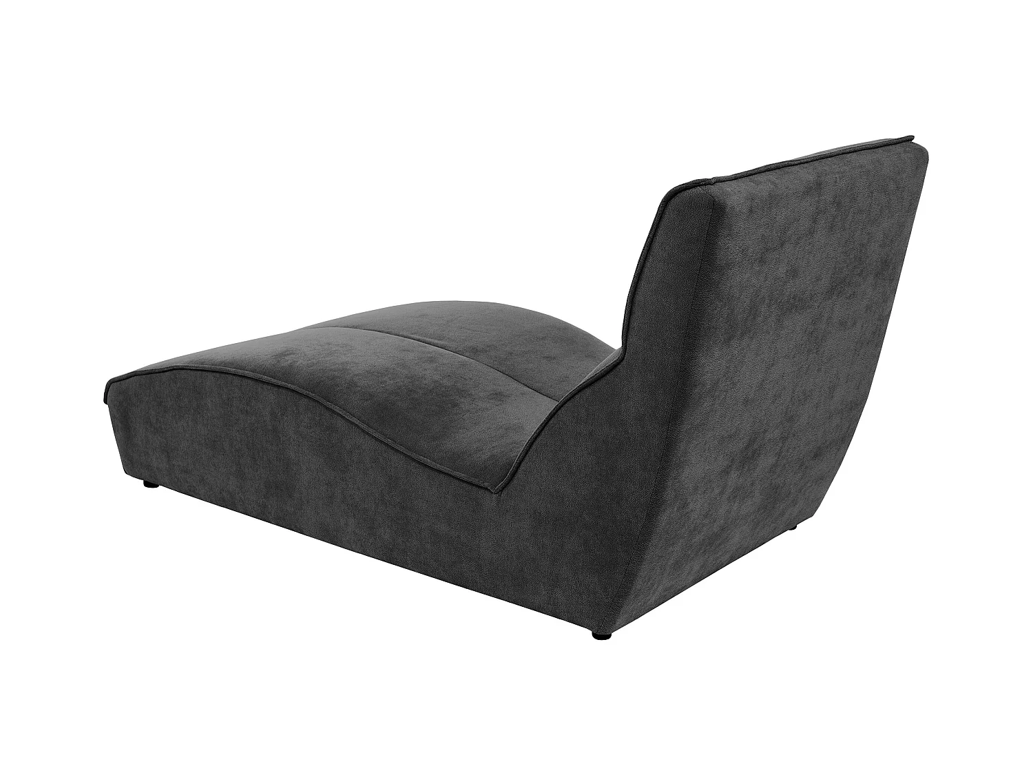 Chaiselongue SAN DIEGO im Velours Anthrazit