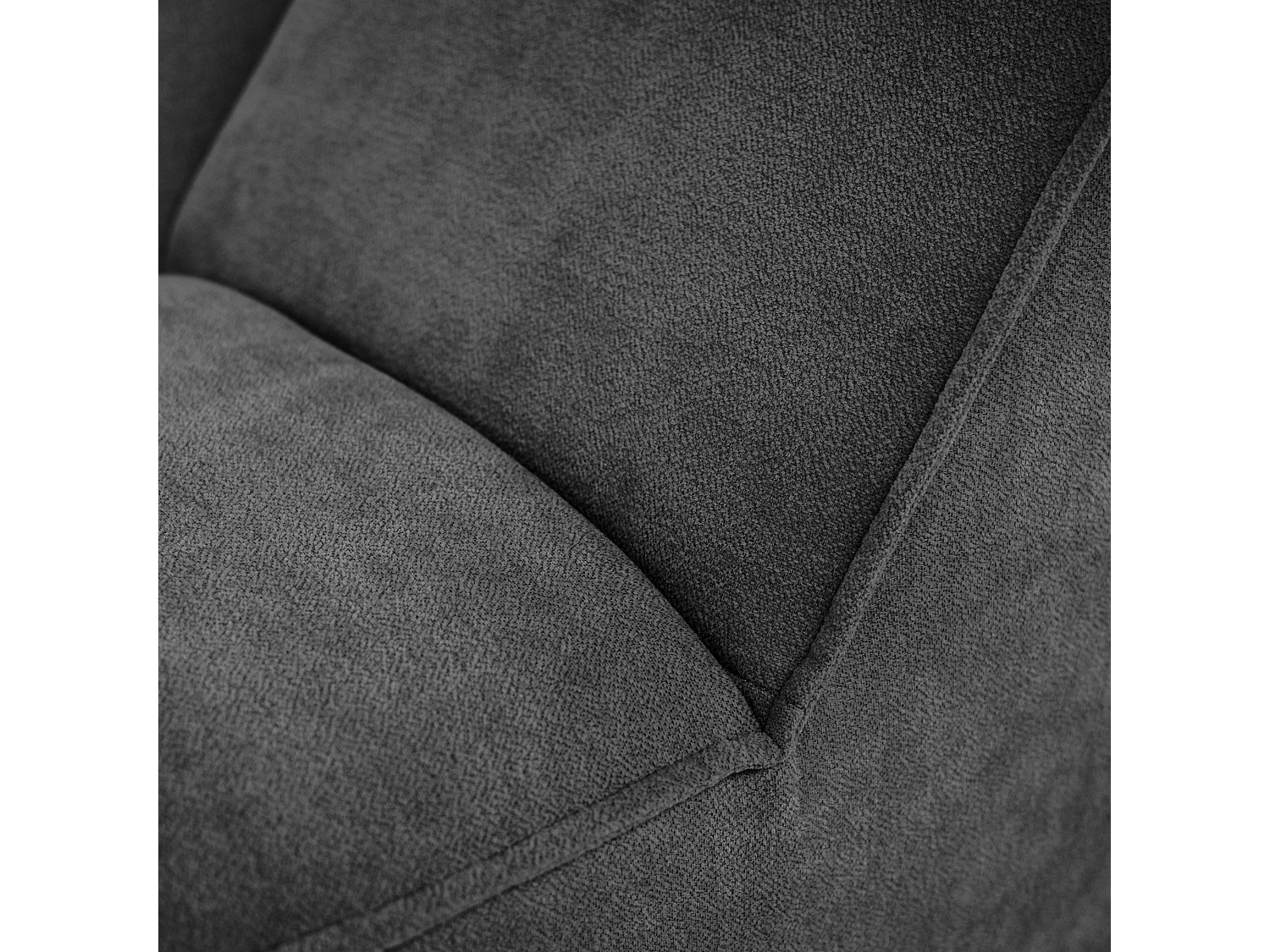 Chaise longue SAN DIEGO en velours anthracite