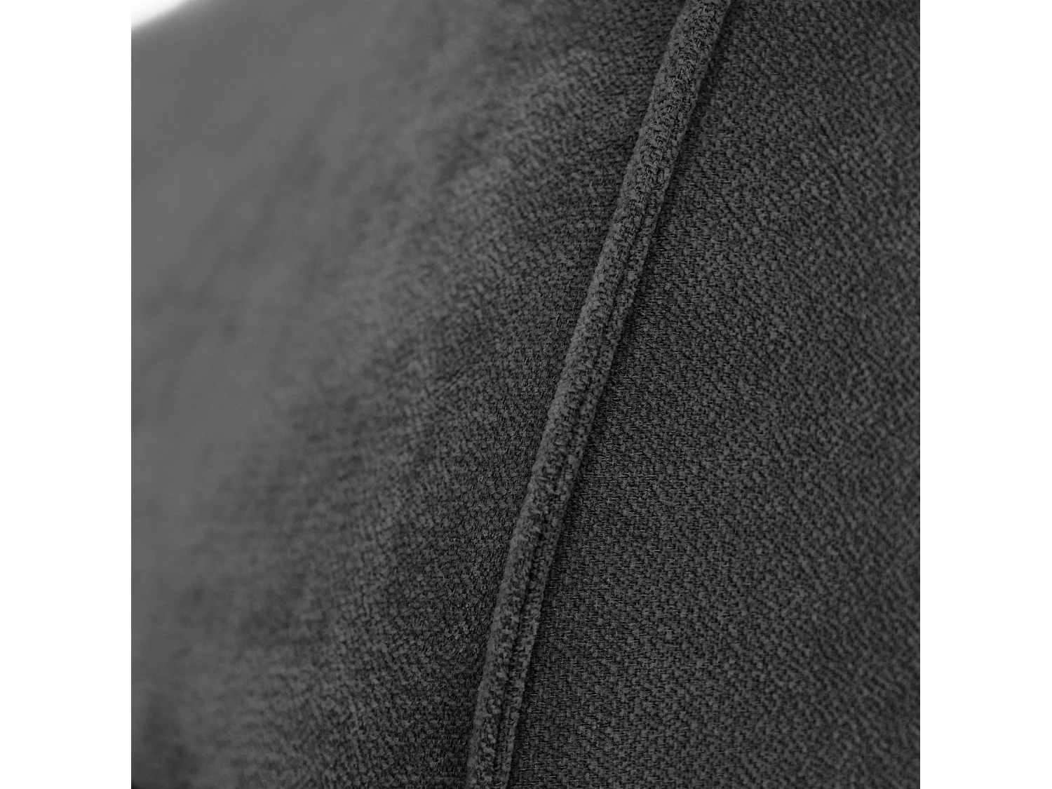 Chaise longue SAN DIEGO en velours anthracite