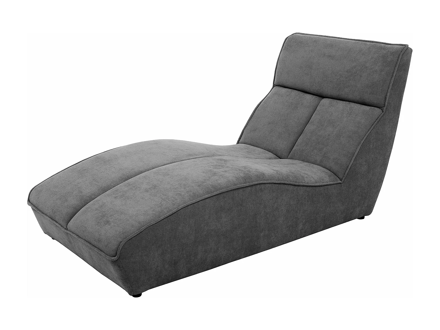 Chaiselongue SAN DIEGO im Velours Grau