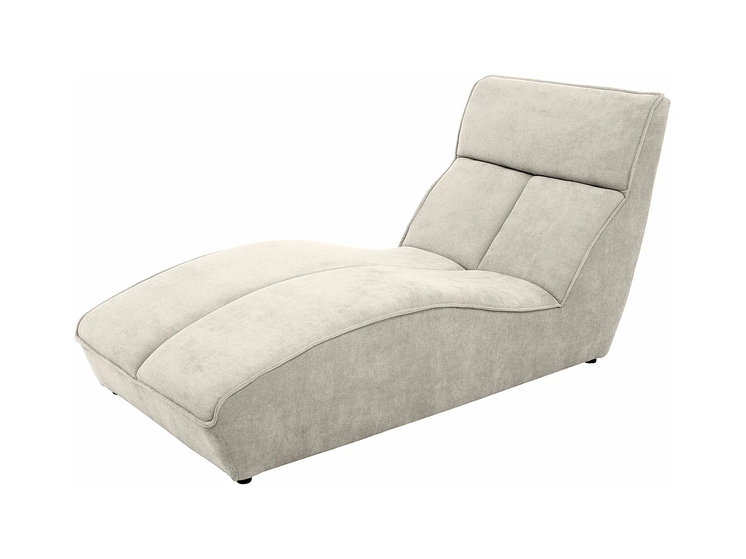 Chaiselongue SAN DIEGO in beige fluweel