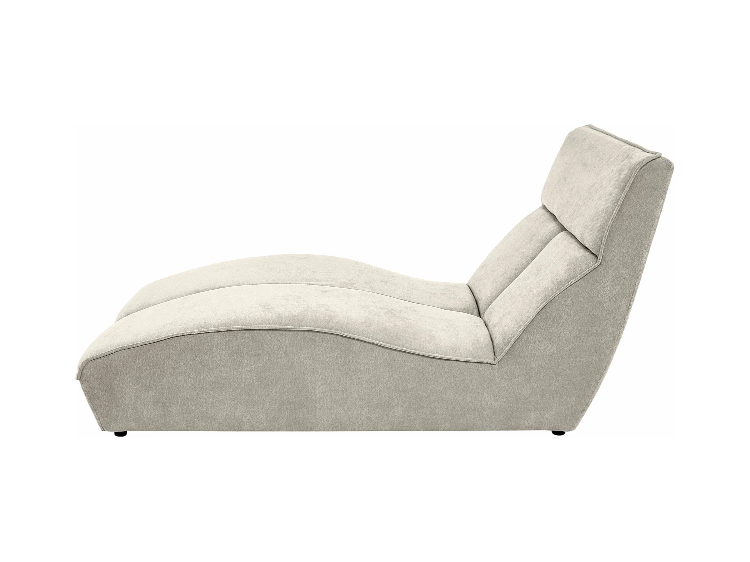 Chaiselongue SAN DIEGO in beige fluweel