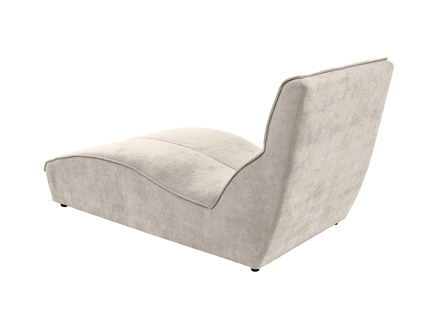 Chaiselongue SAN DIEGO in beige fluweel