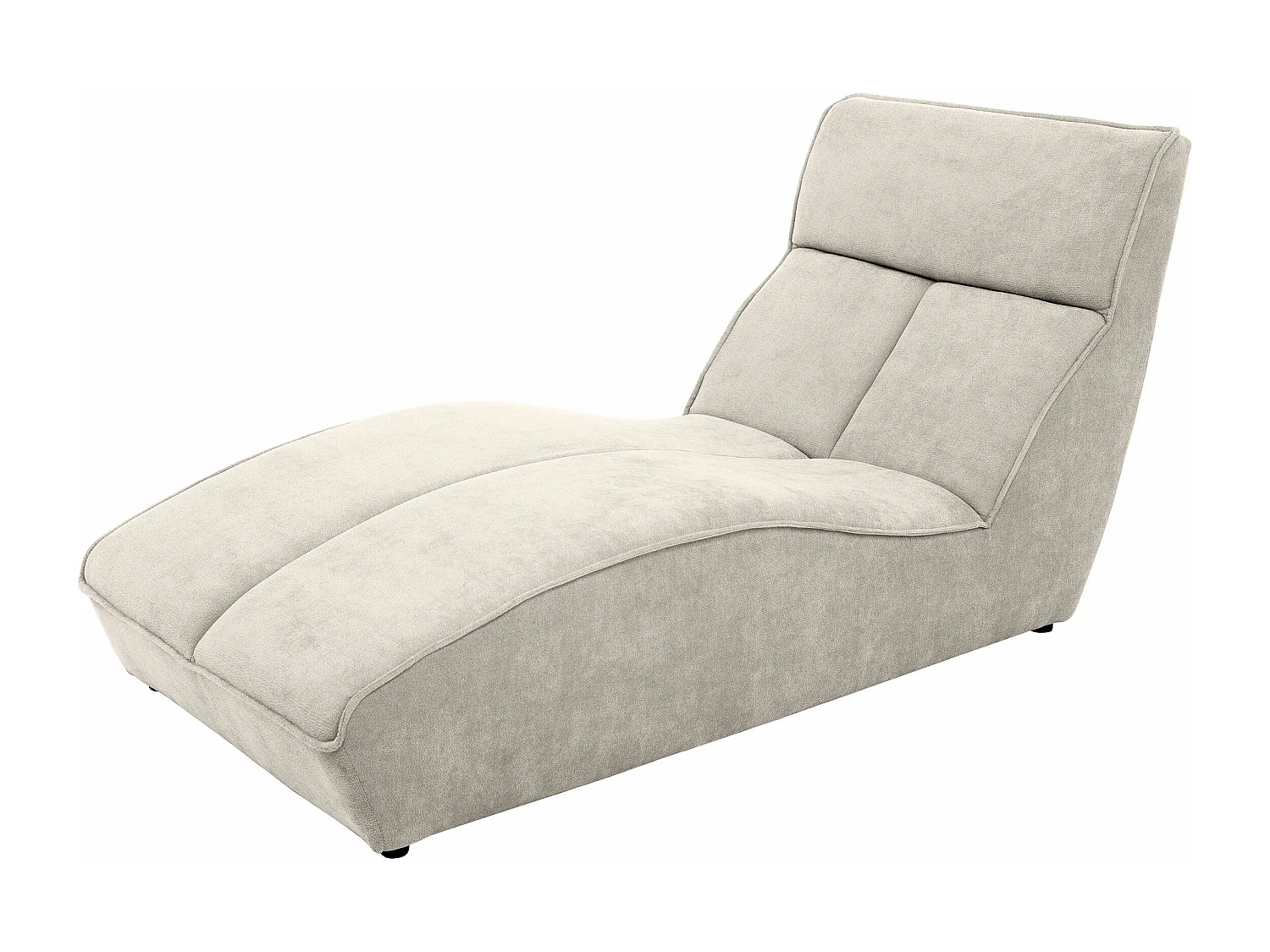 Chaise longue SAN DIEGO en velours beige