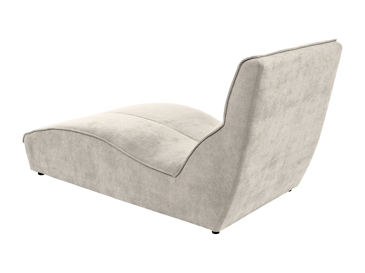 Chaise longue SAN DIEGO en velours beige