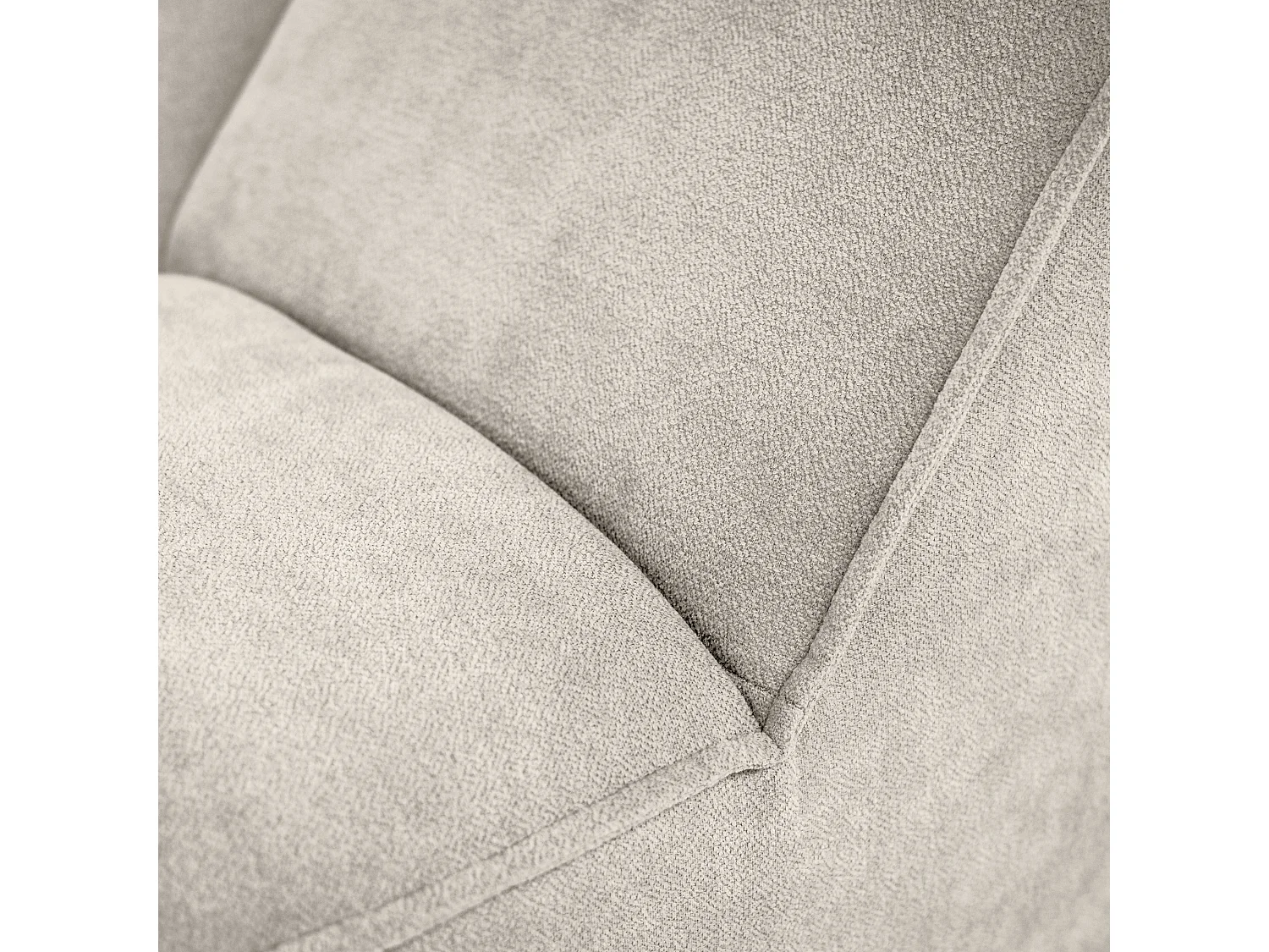 Chaise longue SAN DIEGO en velours beige