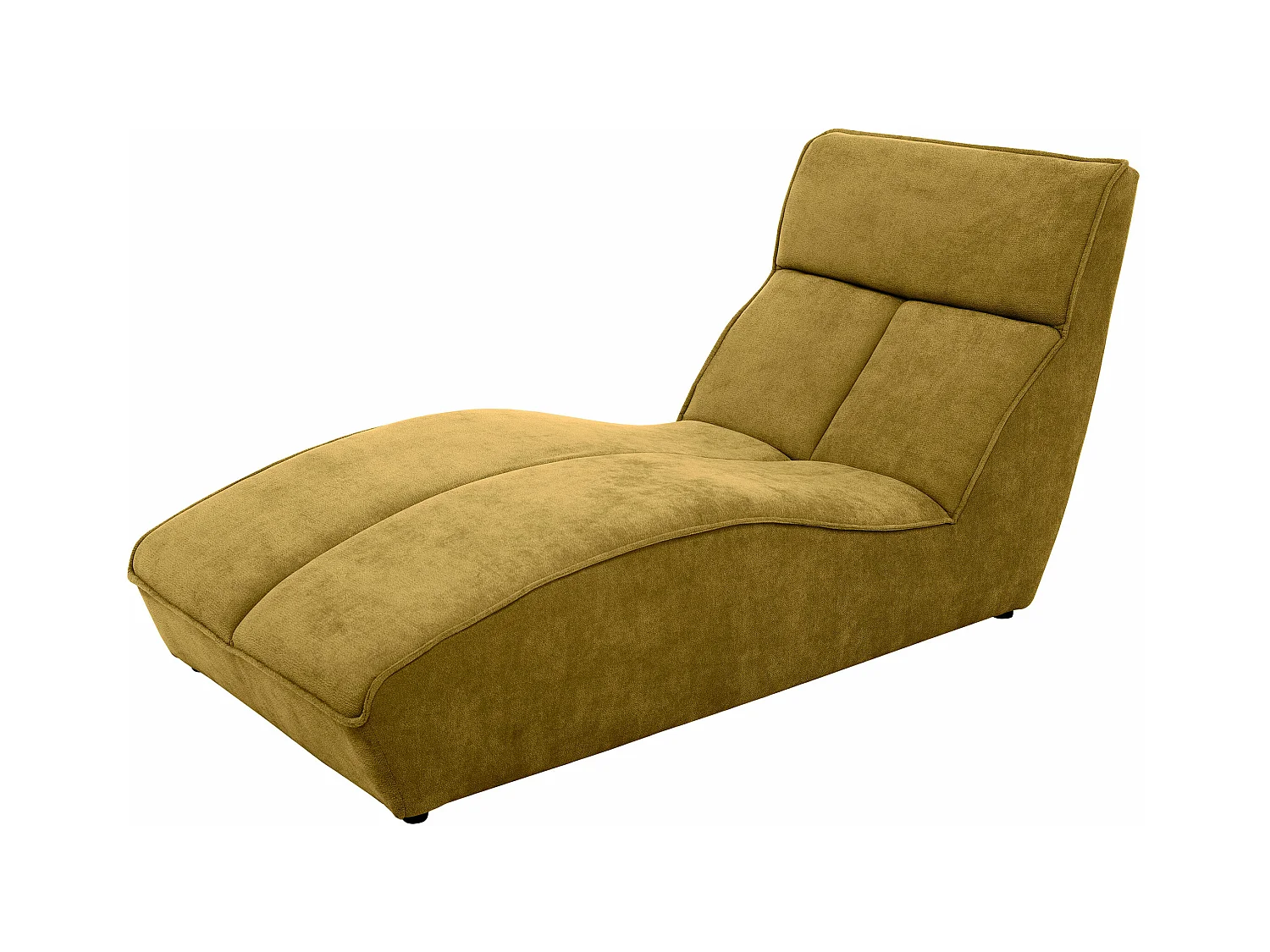Chaiselongue SAN DIEGO im Velours Gelb