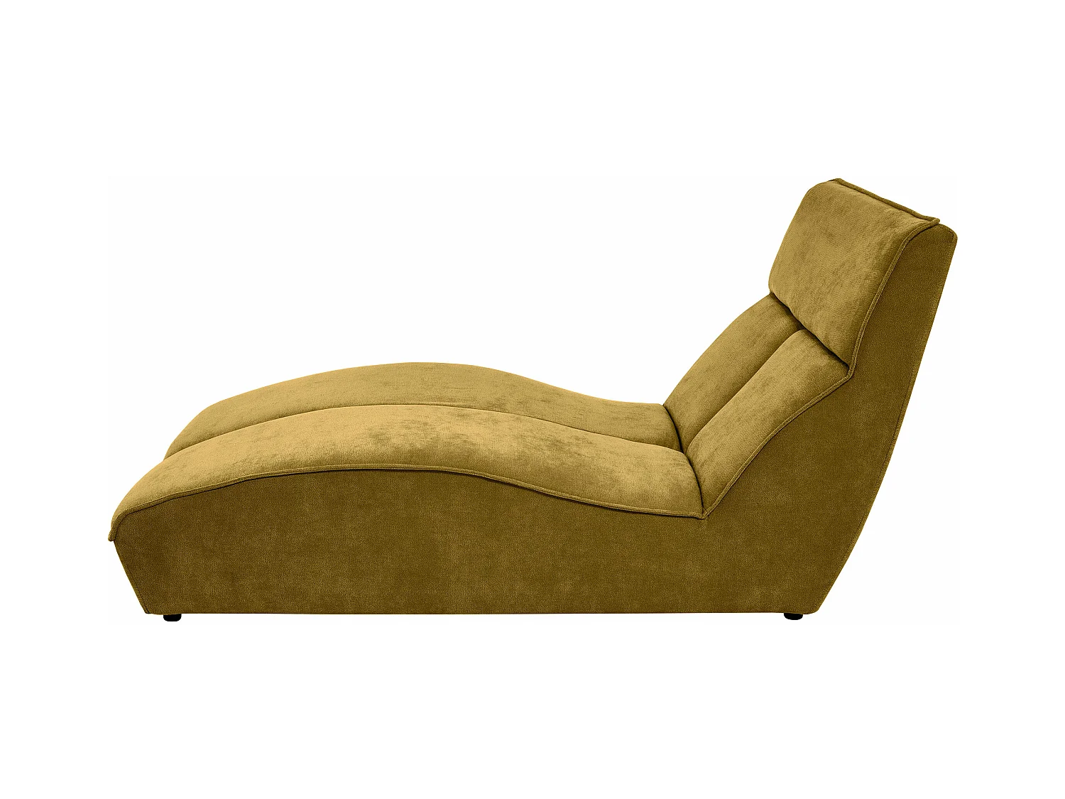 Chaiselongue SAN DIEGO im Velours Gelb