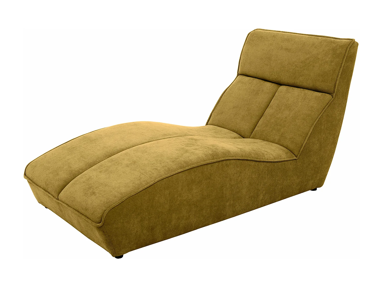 Chaise longue SAN DIEGO en velours jaune