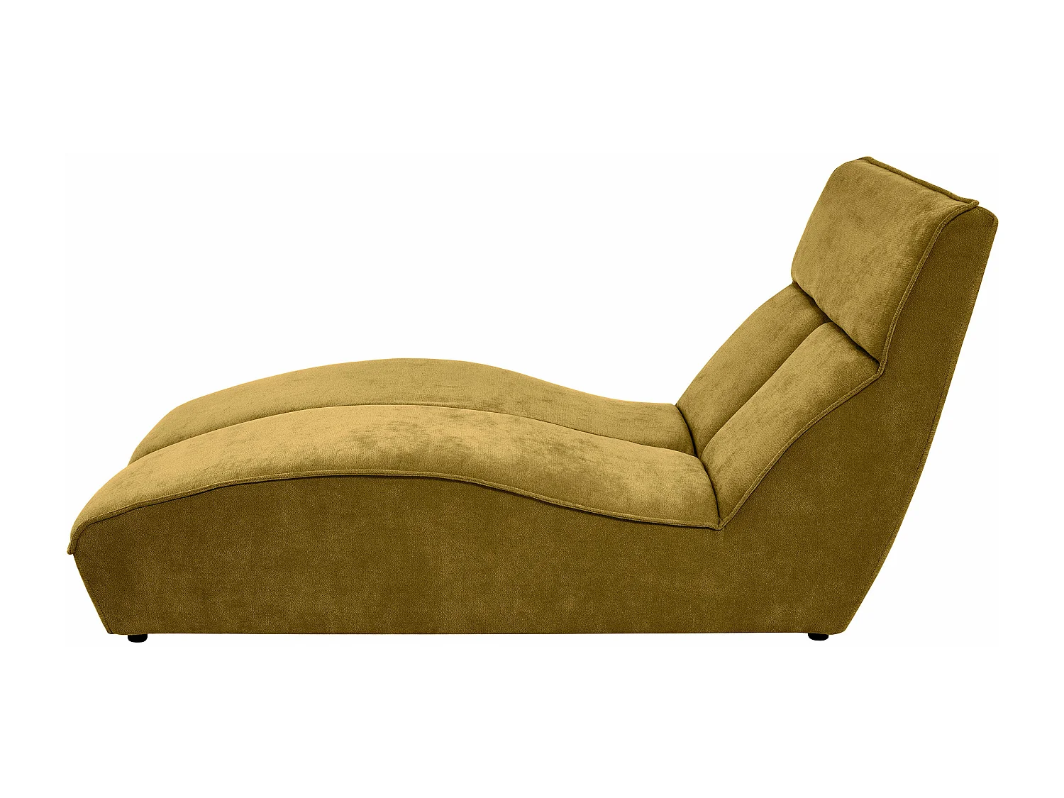 Chaise longue SAN DIEGO en velours jaune