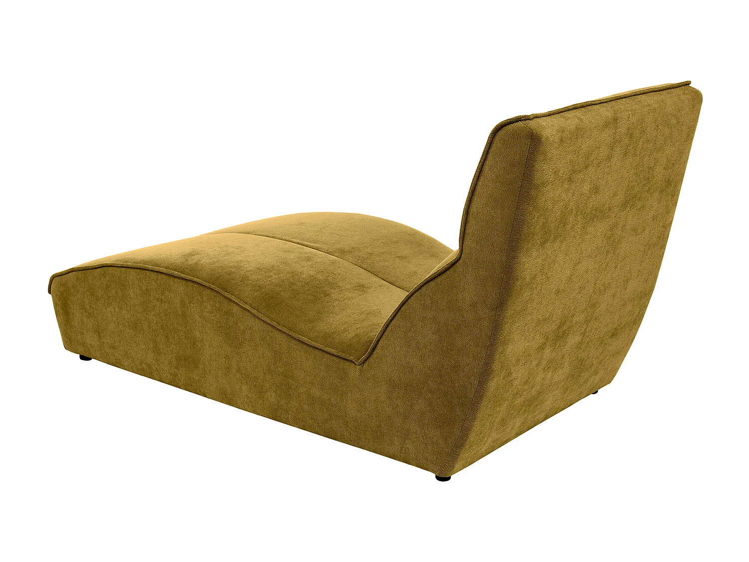Chaise longue SAN DIEGO en velours jaune