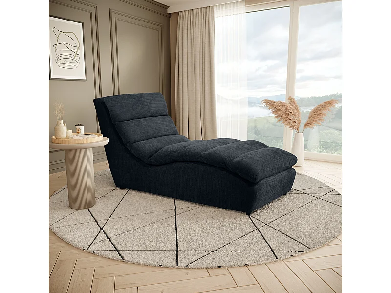 Chaiselongue SAN REMO im Cordstoff Anthrazit