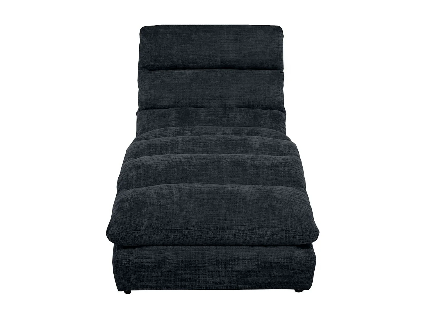 Chaise longue SAN REMO en velours côtelé anthracite