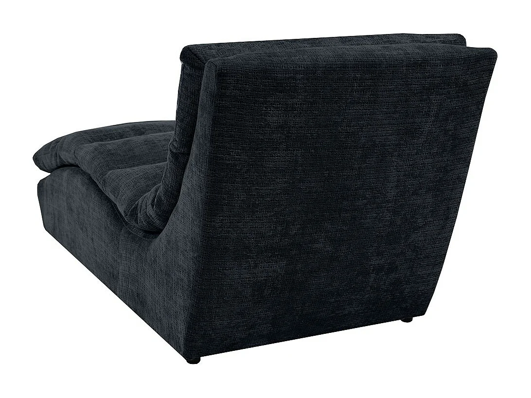 Chaise longue SAN REMO en velours côtelé anthracite