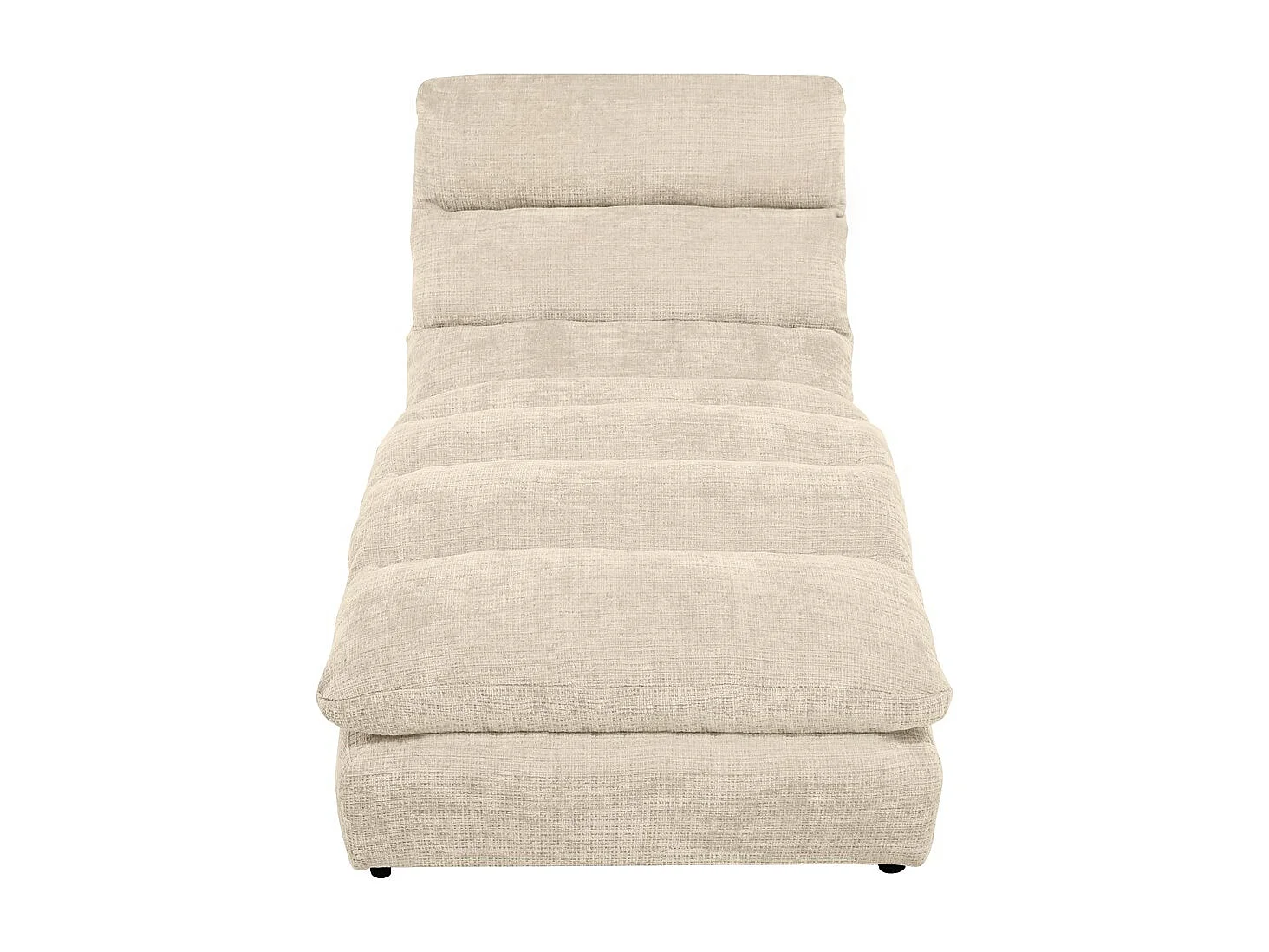 Chaise longue SAN REMO en velours côtelé Beige