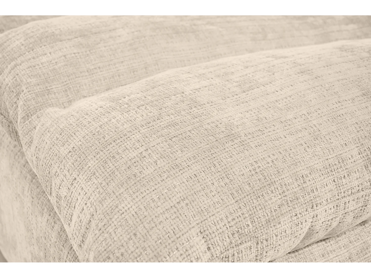 Chaise longue SAN REMO en velours côtelé Beige