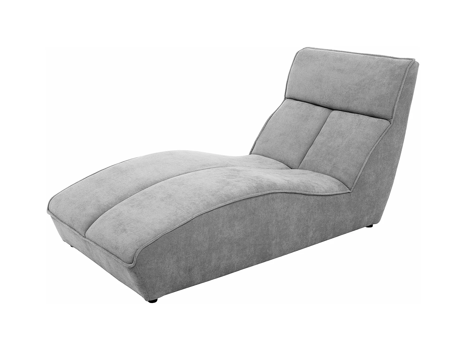 Chaiselongue SAN DIEGO im Velours Schwarz