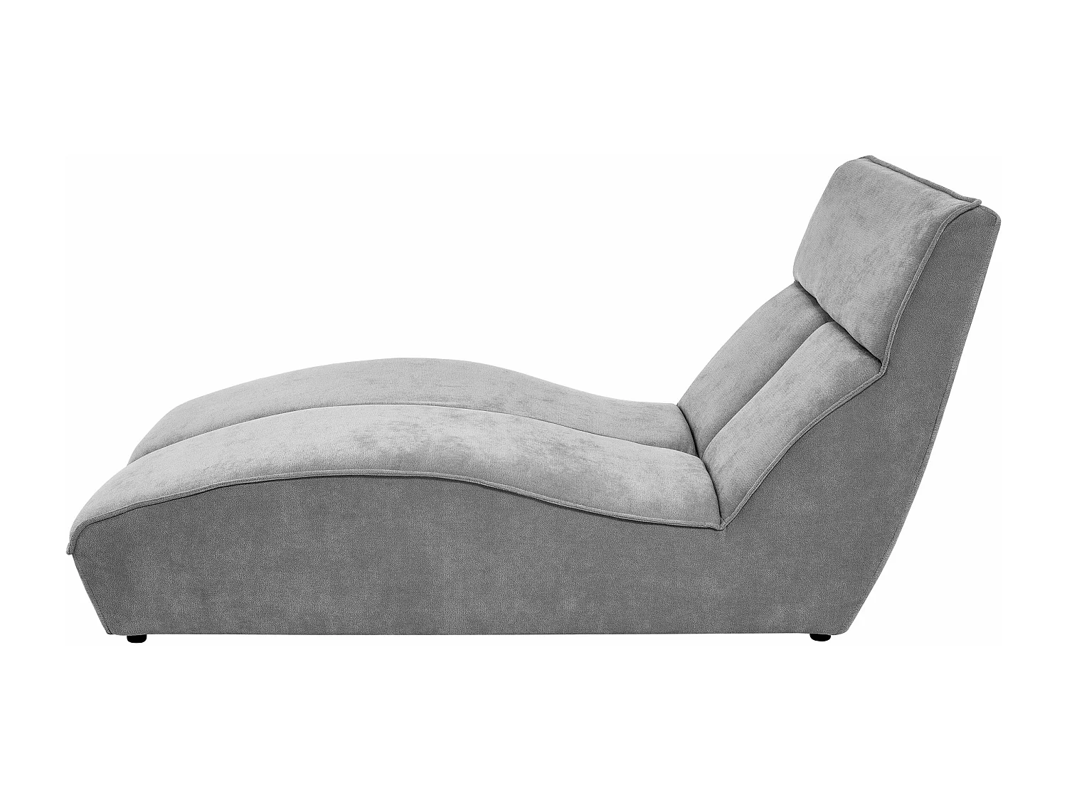 Chaise longue SAN DIEGO en velours noir