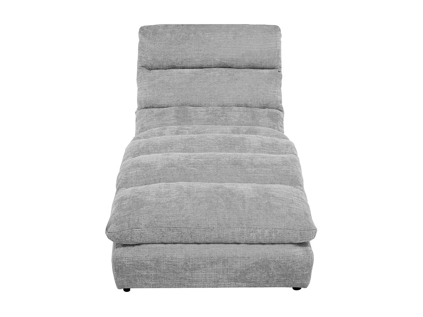 Chaise longue SAN REMO en velours côtelé gris