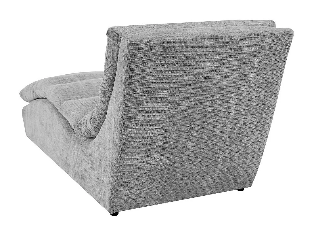 Chaise longue SAN REMO en velours côtelé gris