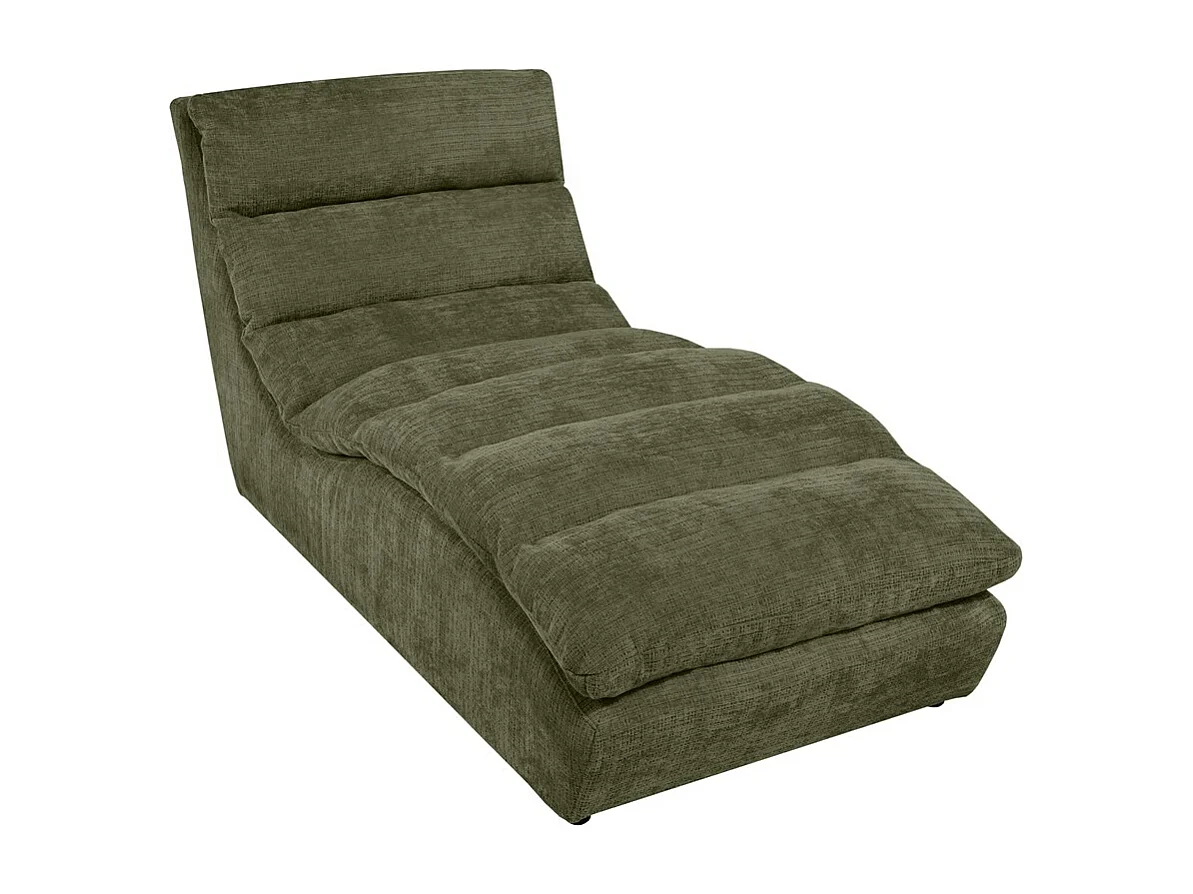 Chaise longue SAN REMO en velours côtelé vert