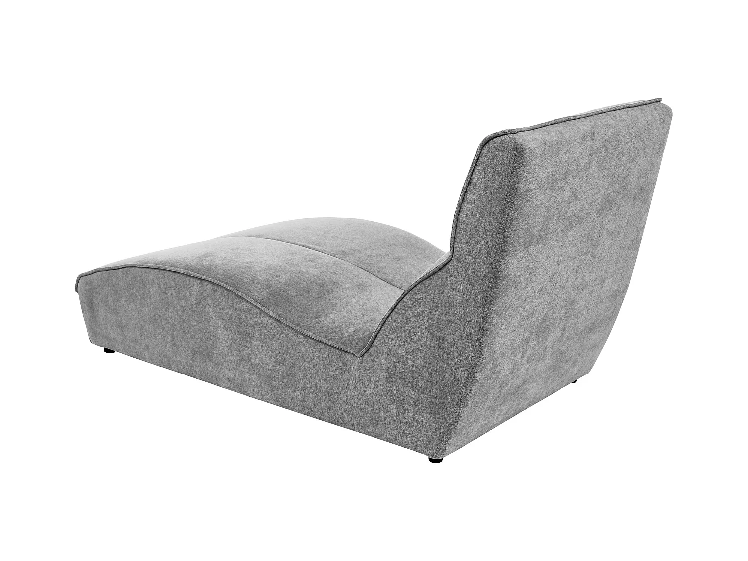 Chaiselongue SAN DIEGO im Velours Hellgrau