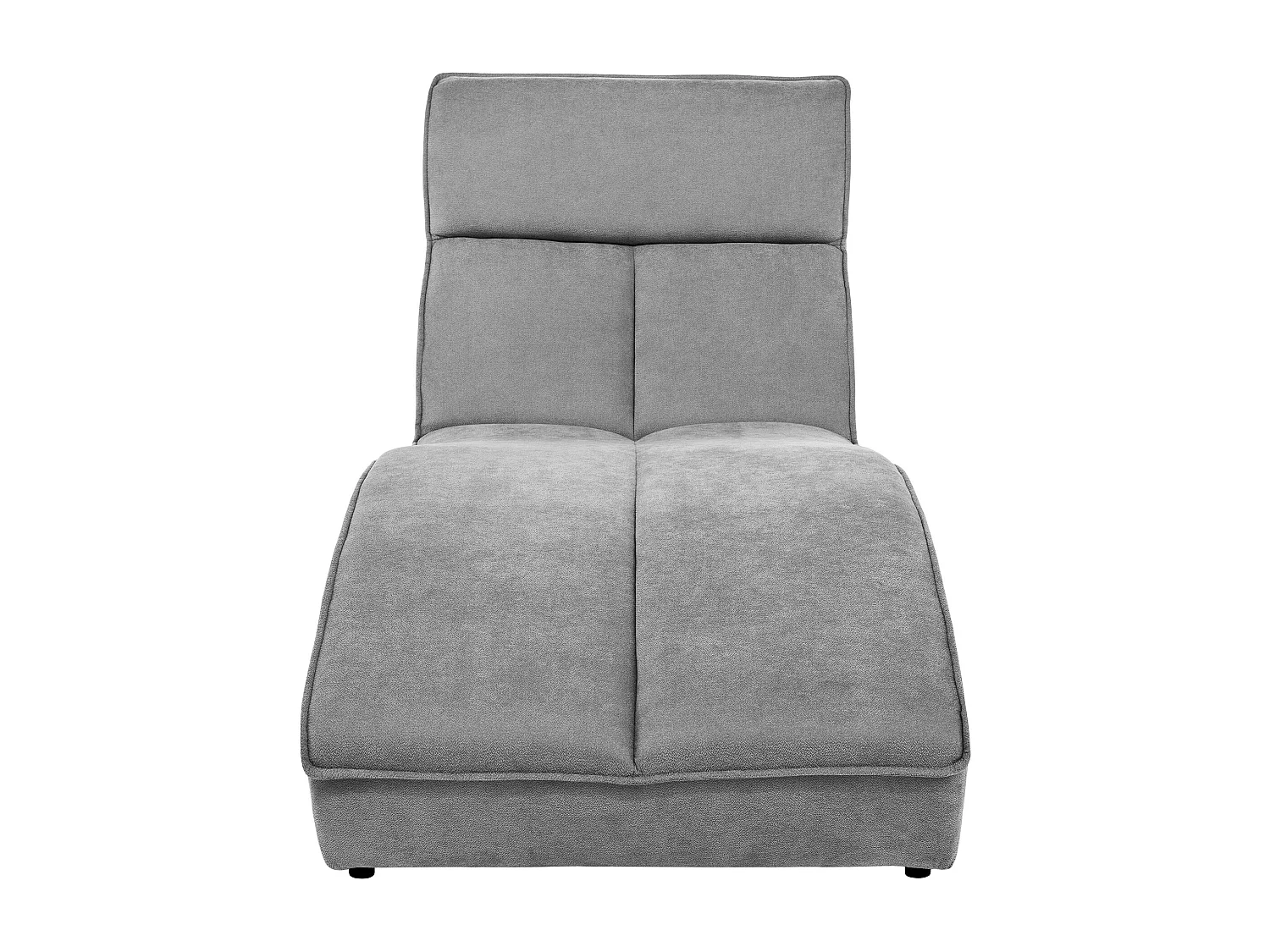 Chaise longue SAN DIEGO en velours gris clair
