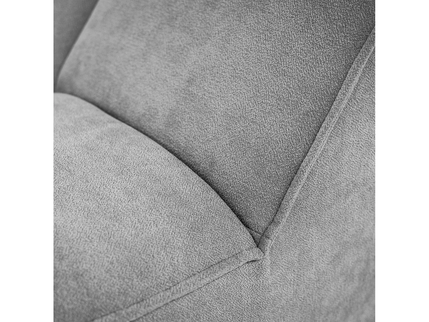 Chaise longue SAN DIEGO en velours gris clair