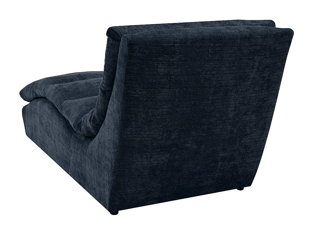 Chaise longue SAN REMO en velours côtelé bleu foncé