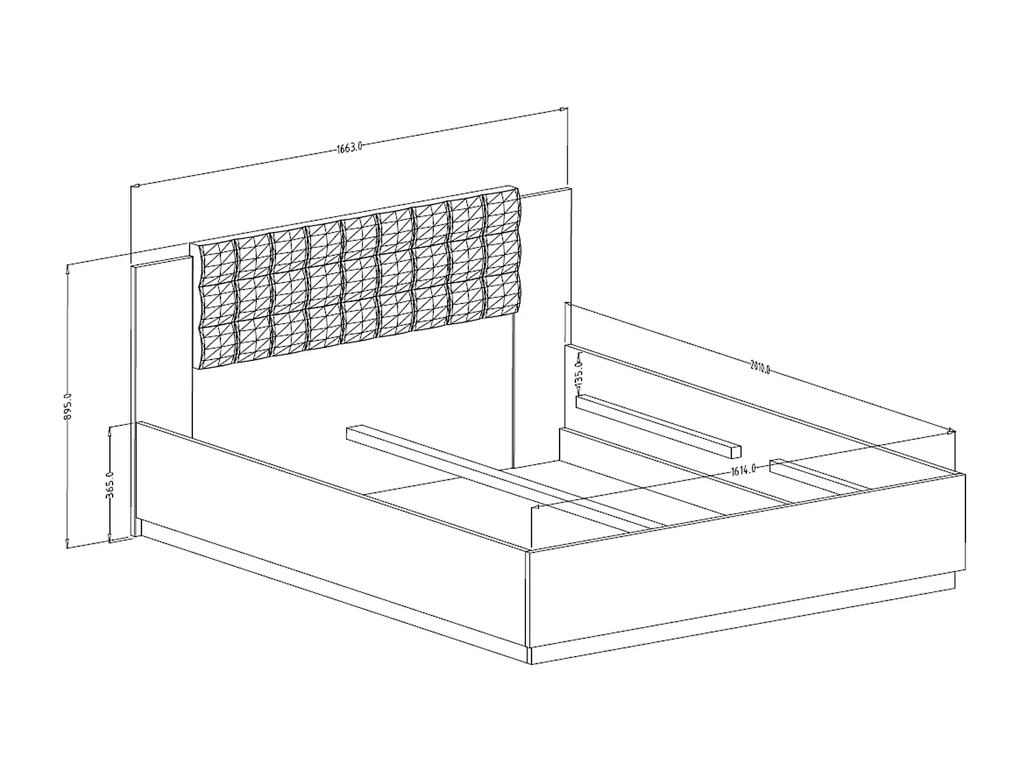 Lit double SIGMA 160 cm