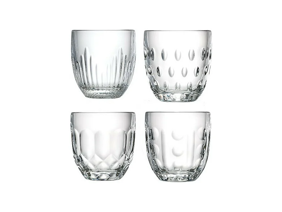 Lot de 4 Gobelets Motifs La Rochère - Collection Troquet 25 cl