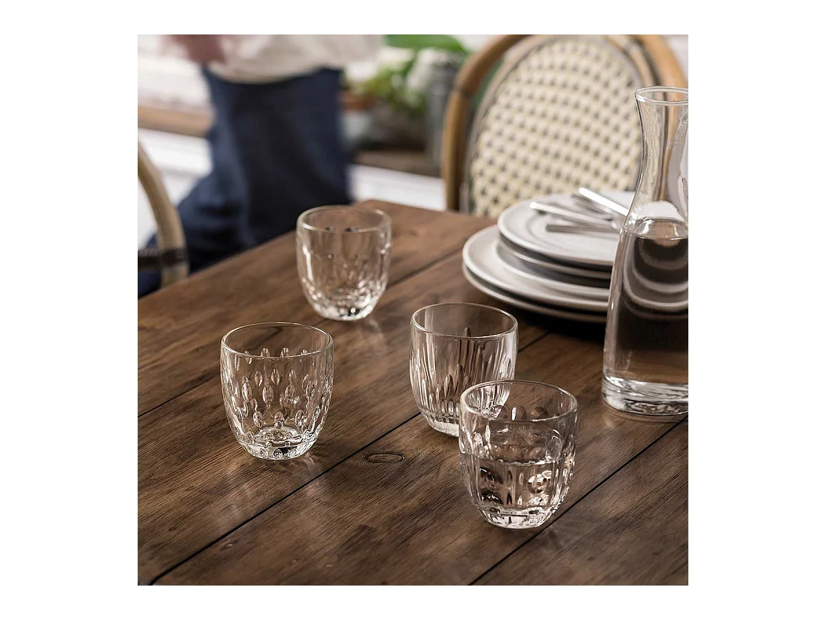 Set mit 4 Bechern mit Motiven von La Rochère - Kollektion Troquet 25 cl