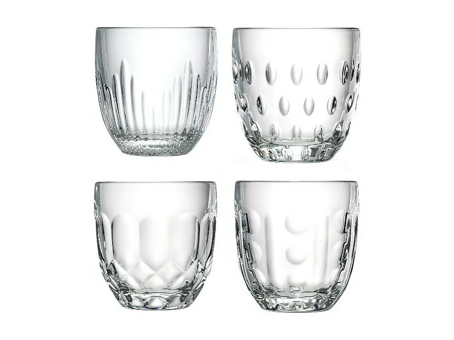 Set van 4 Glazen met Motieven van La Rochère - Collectie Troquet 25 cl