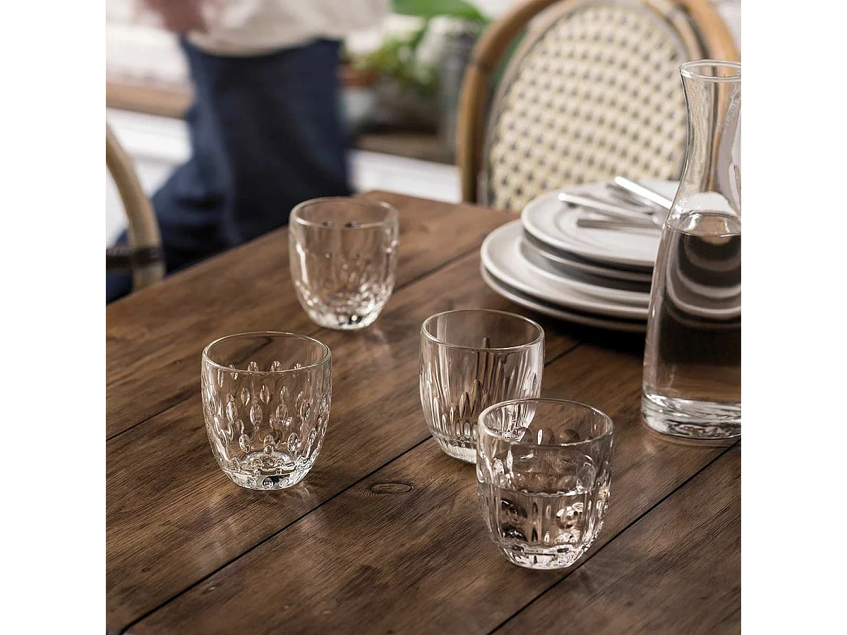 Set van 4 Glazen met Motieven van La Rochère - Collectie Troquet 25 cl