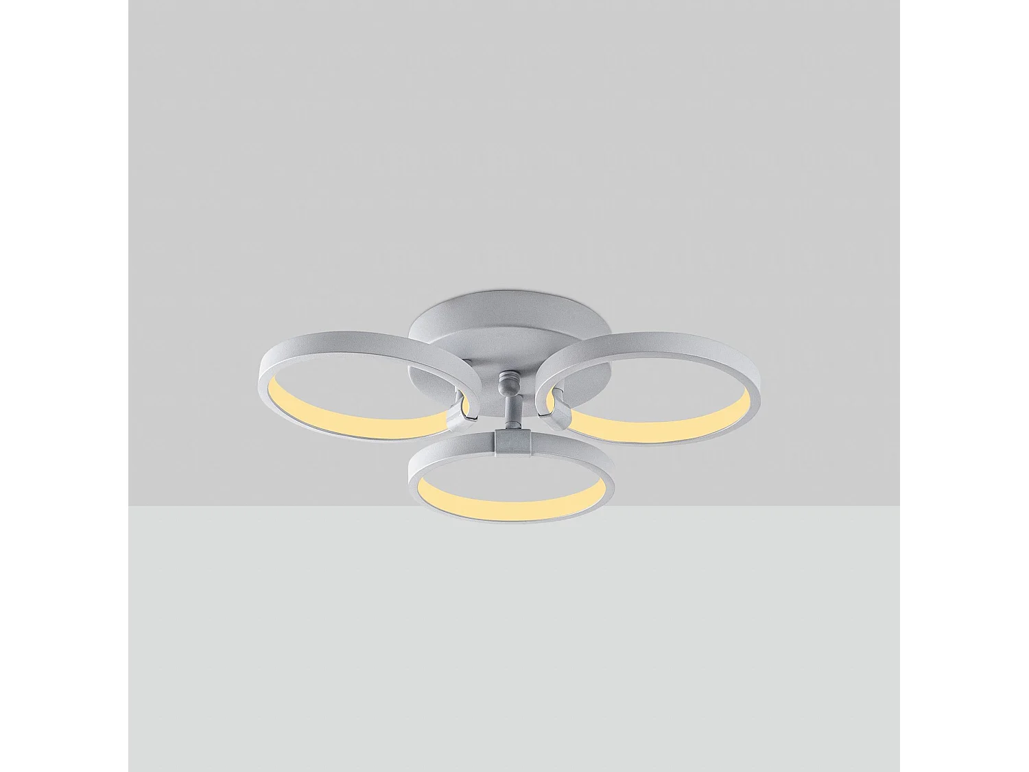 Plafonnier à LED Kandaa D37xH32cm Métal Gris