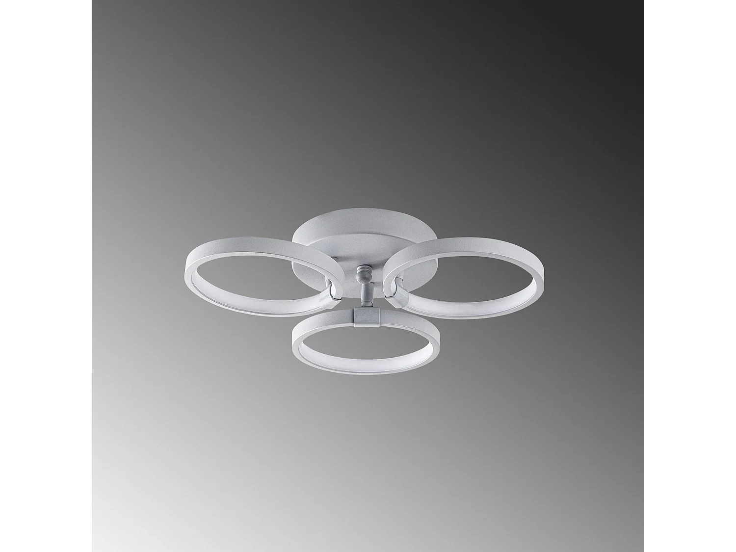 Plafonnier à LED Kandaa D37xH32cm Métal Gris