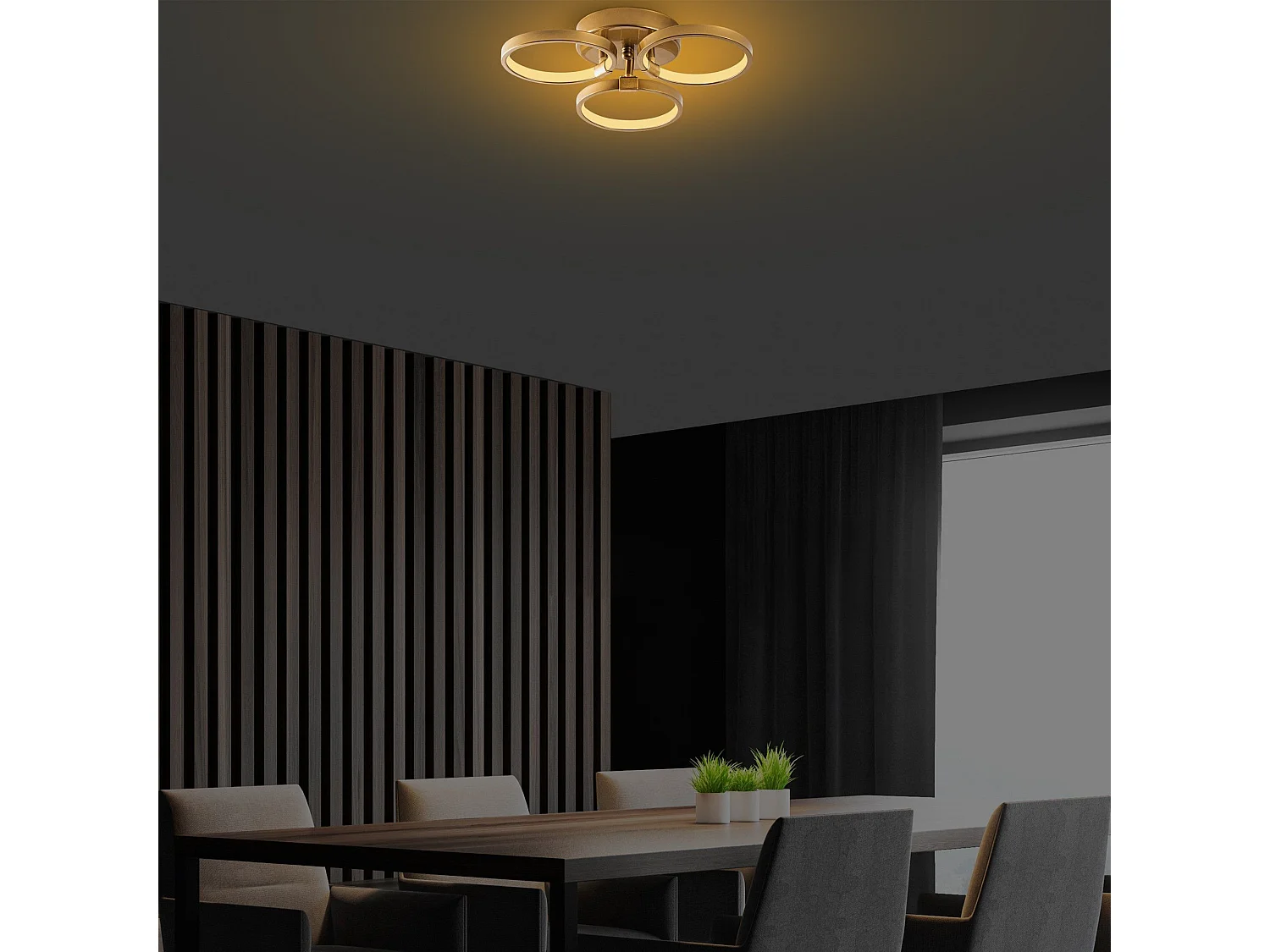 Candeeiro Dourado Elegante para Iluminação Sofisticada