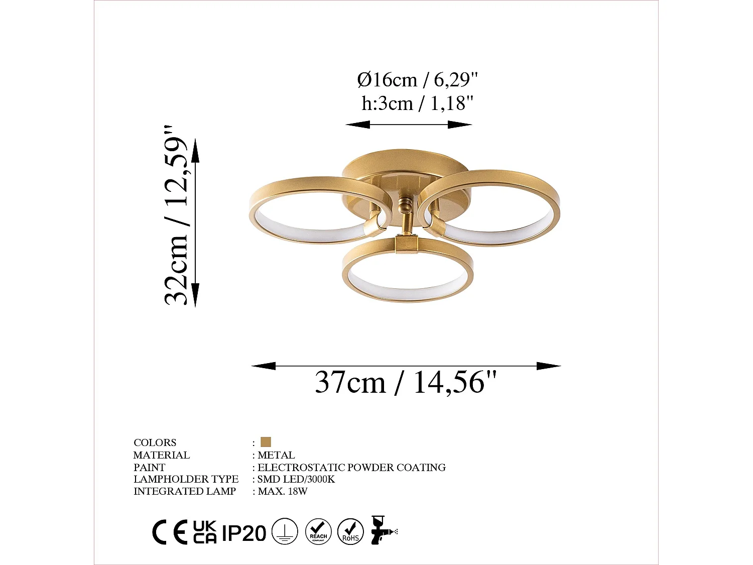 Candeeiro Dourado Elegante para Iluminação Sofisticada