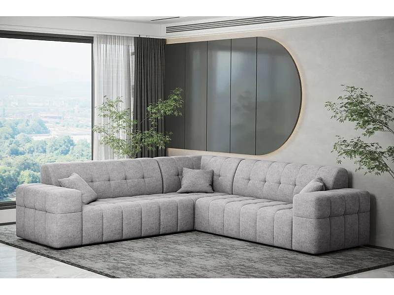 Hoekbank Hoek Eckouch Woonkamer NIMES stijlvolle stof Perfect Harmony Grey