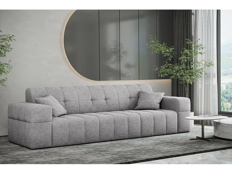 Canapé 3 places série NIMES tissu élégant Perfect Harmony Grey