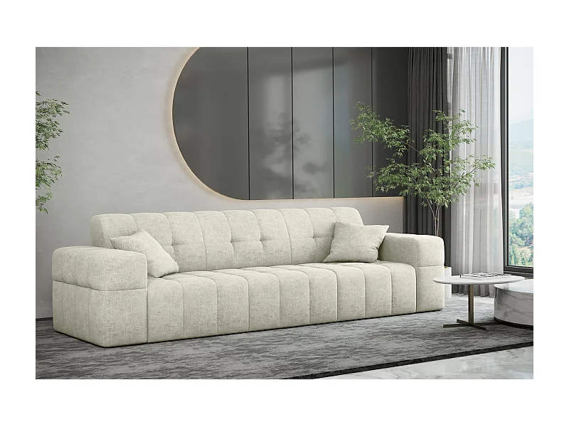 Sofa 3 sitzer Couch serie NIMES stilvol Stoff Perfect Harmony Creme