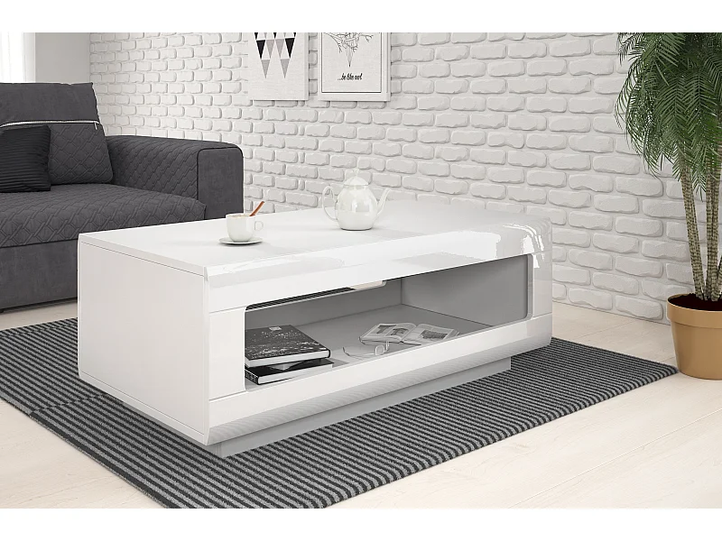 Couchtisch mit Stauraum TULSA 110×60 cm