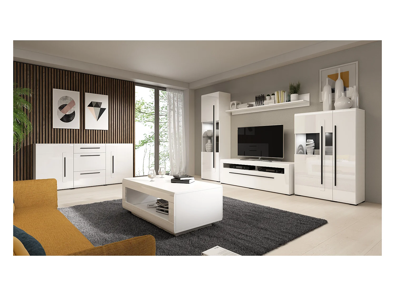 Table basse avec espace de rangement TULSA 110×60 cm