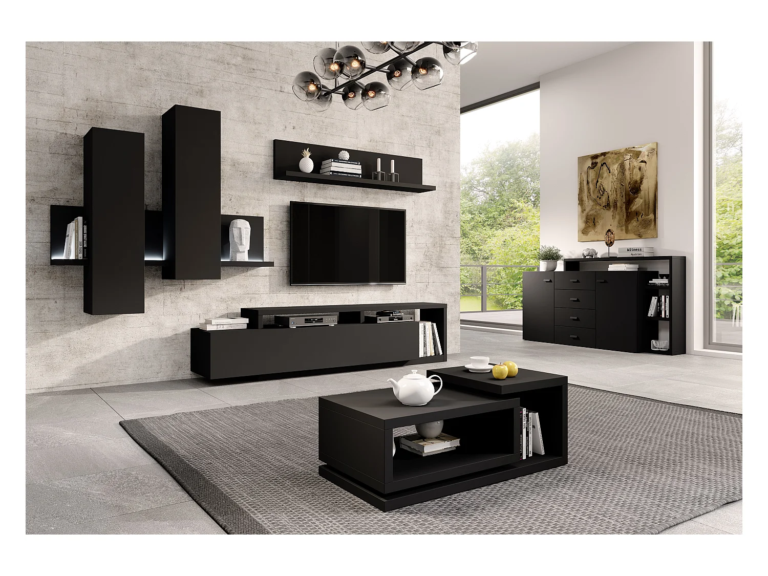 Table basse avec espace de rangement BOTA 120×60 cm