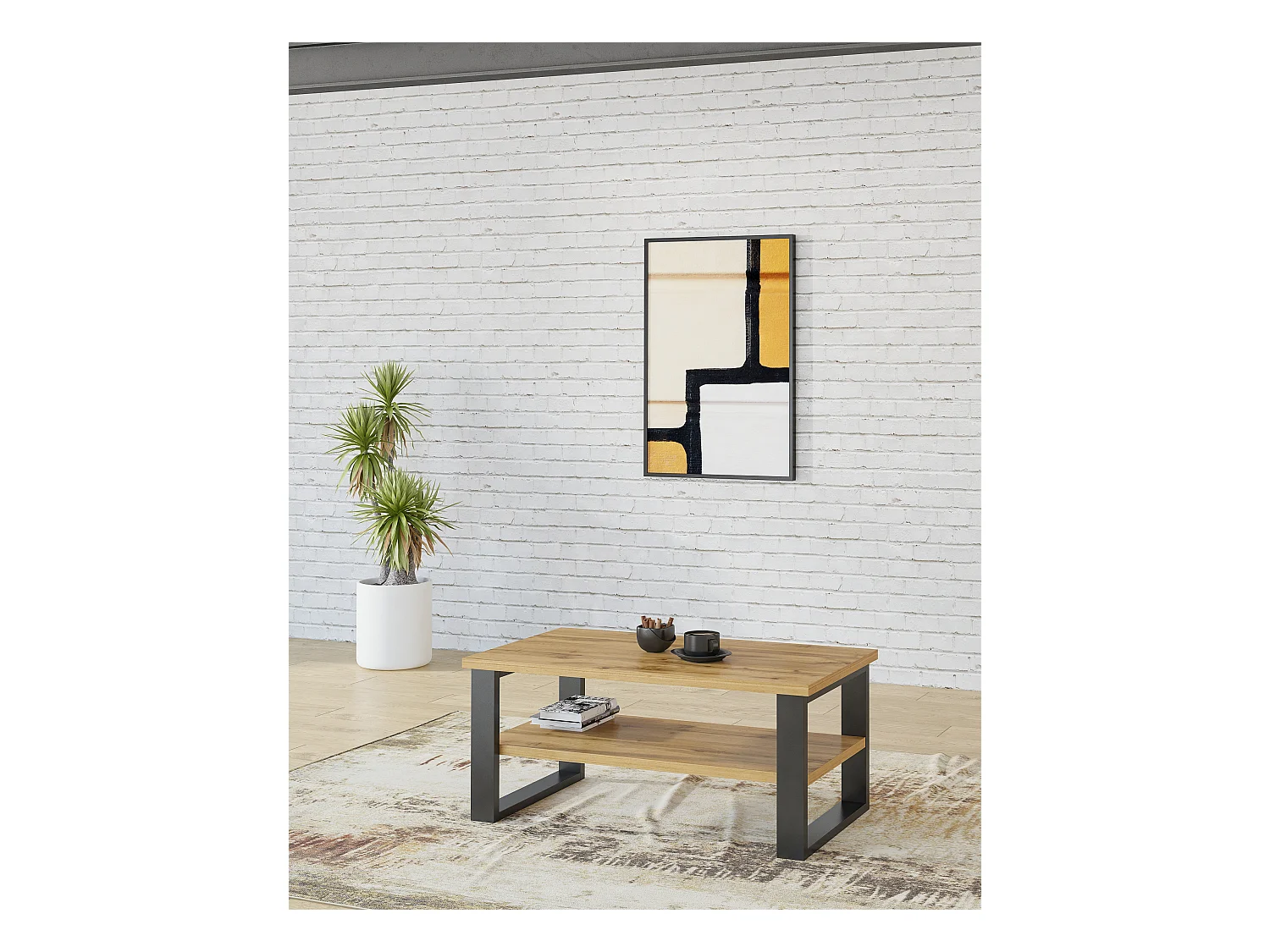 Table basse sur pieds métalliques HALLE