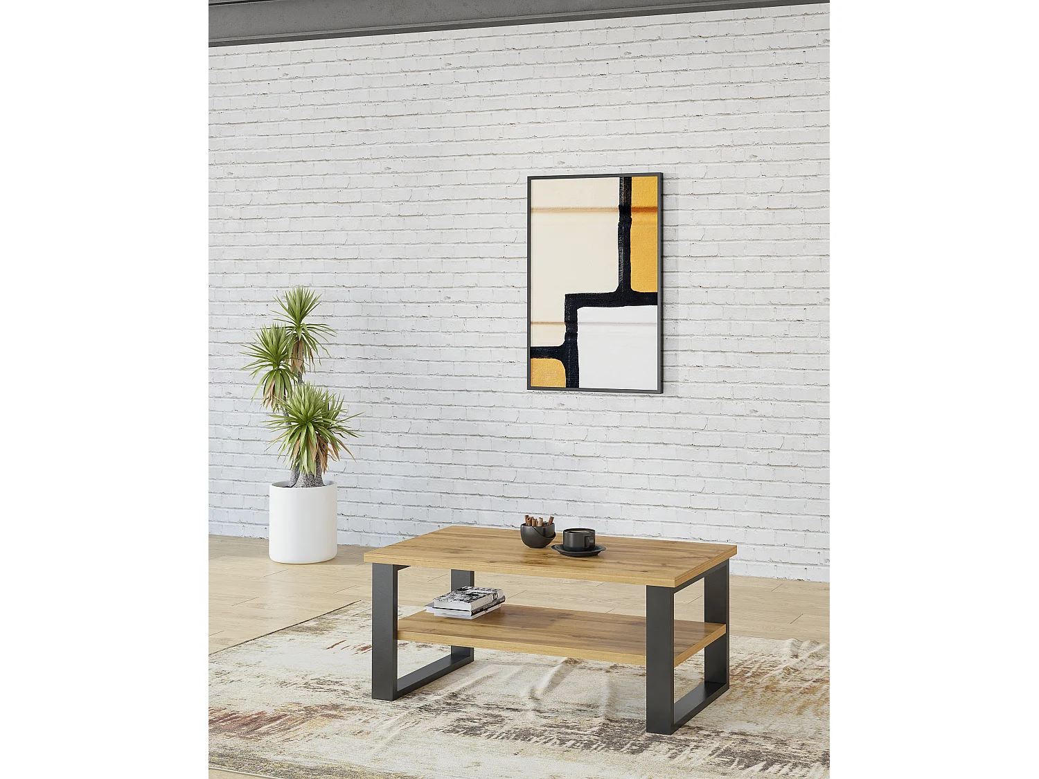 Table basse sur pieds métalliques HALLE