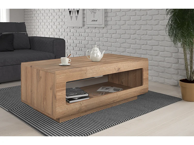 Table basse avec espace de rangement TULSA 110×60 cm