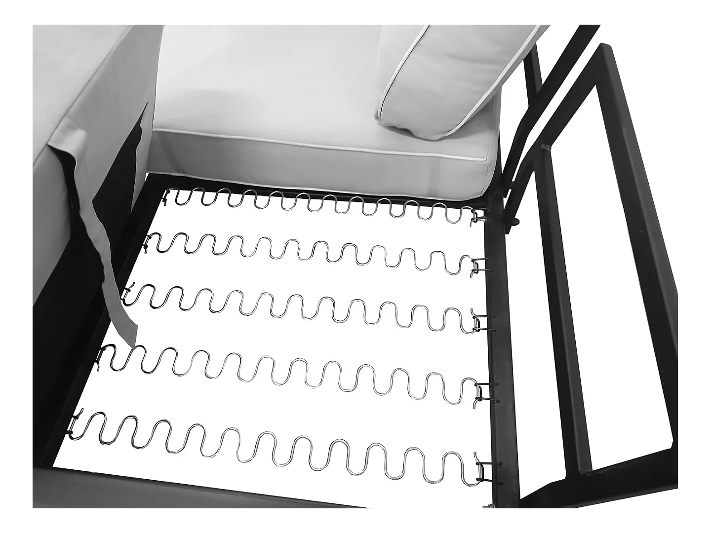 Canapé de jardin 3 places VERDINO avec cadre métallique anthracite