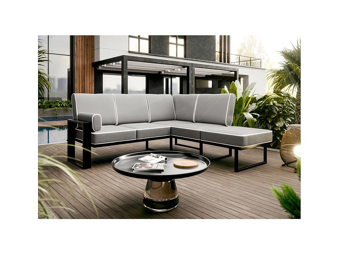 Coin de jardin VERDINO avec cadre métallique anthracite