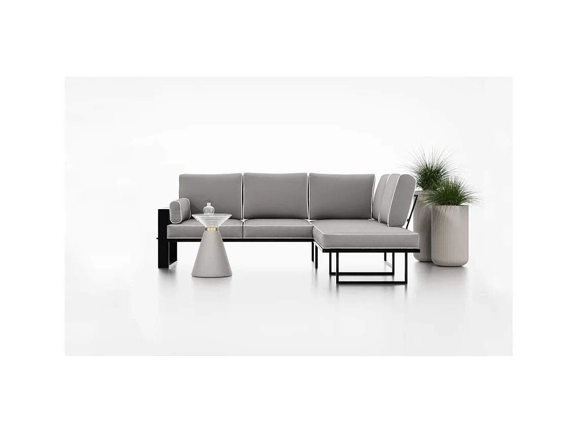 Coin de jardin VERDINO avec cadre métallique anthracite